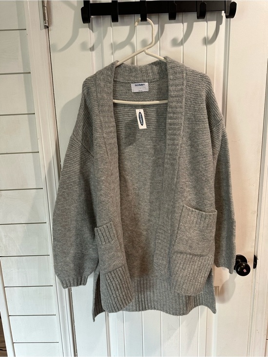 Old Navy Sweaters - Old Navy Heather Gray Open-Front Pocket Knit Cardigan